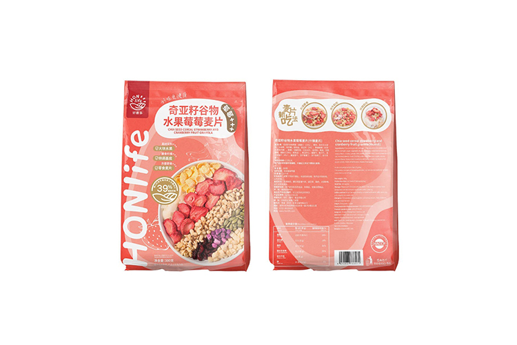 HONLIFE CHIA SEED CEREAL STRAWBERRY AND CRANBERRY FRUIT GRANOLA 300G